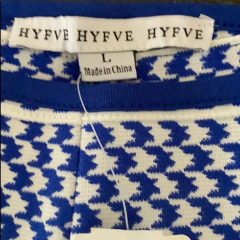 HYFVE Blue Houndstooth stretch Shorts